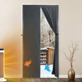 Mpmedo Magnetic Thermal Insulated Door Curtain,Upgraded-Fabric Self Closing Door Curtains,Temporary Door Thermal Curtains Keep Warm Winter&Cool Summer