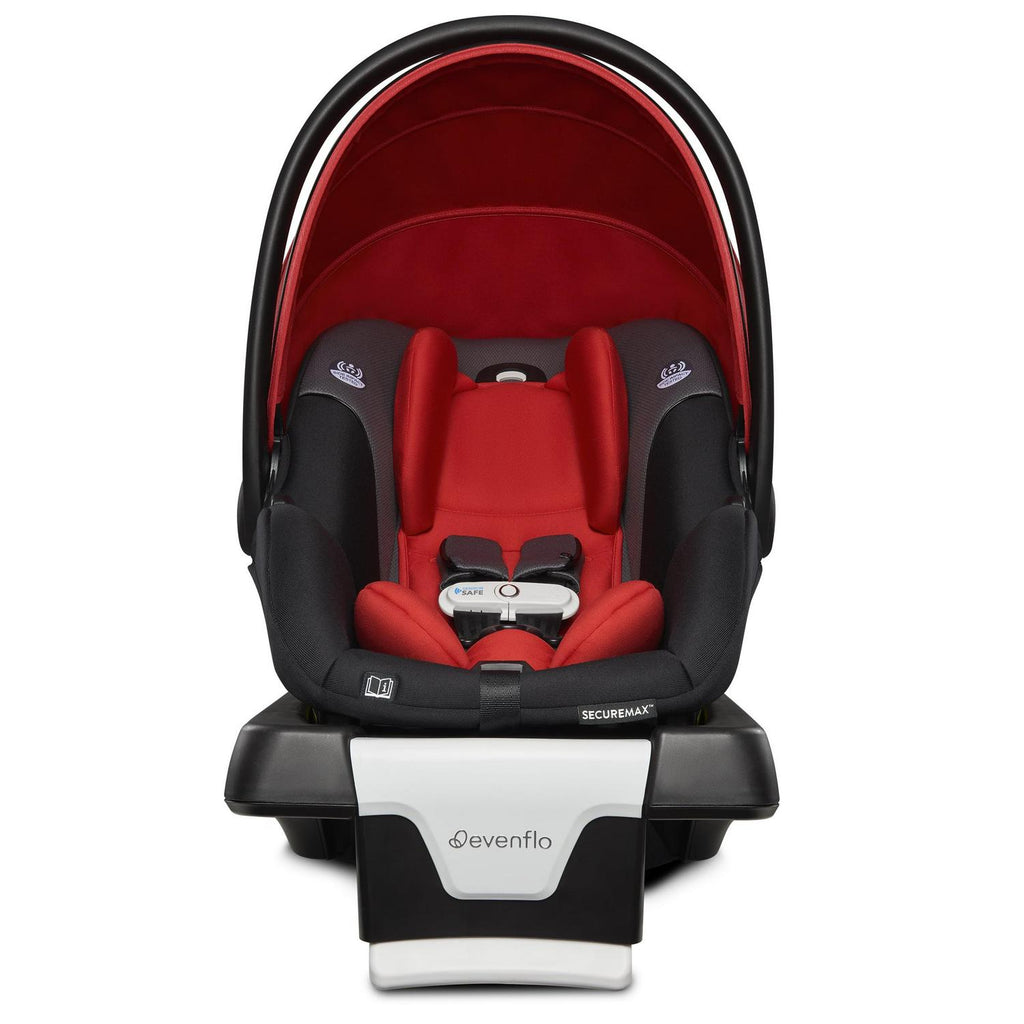 Evenflo Gold Sensorsafe Securemax 35 lb Infant Car Seat. Garnet Red