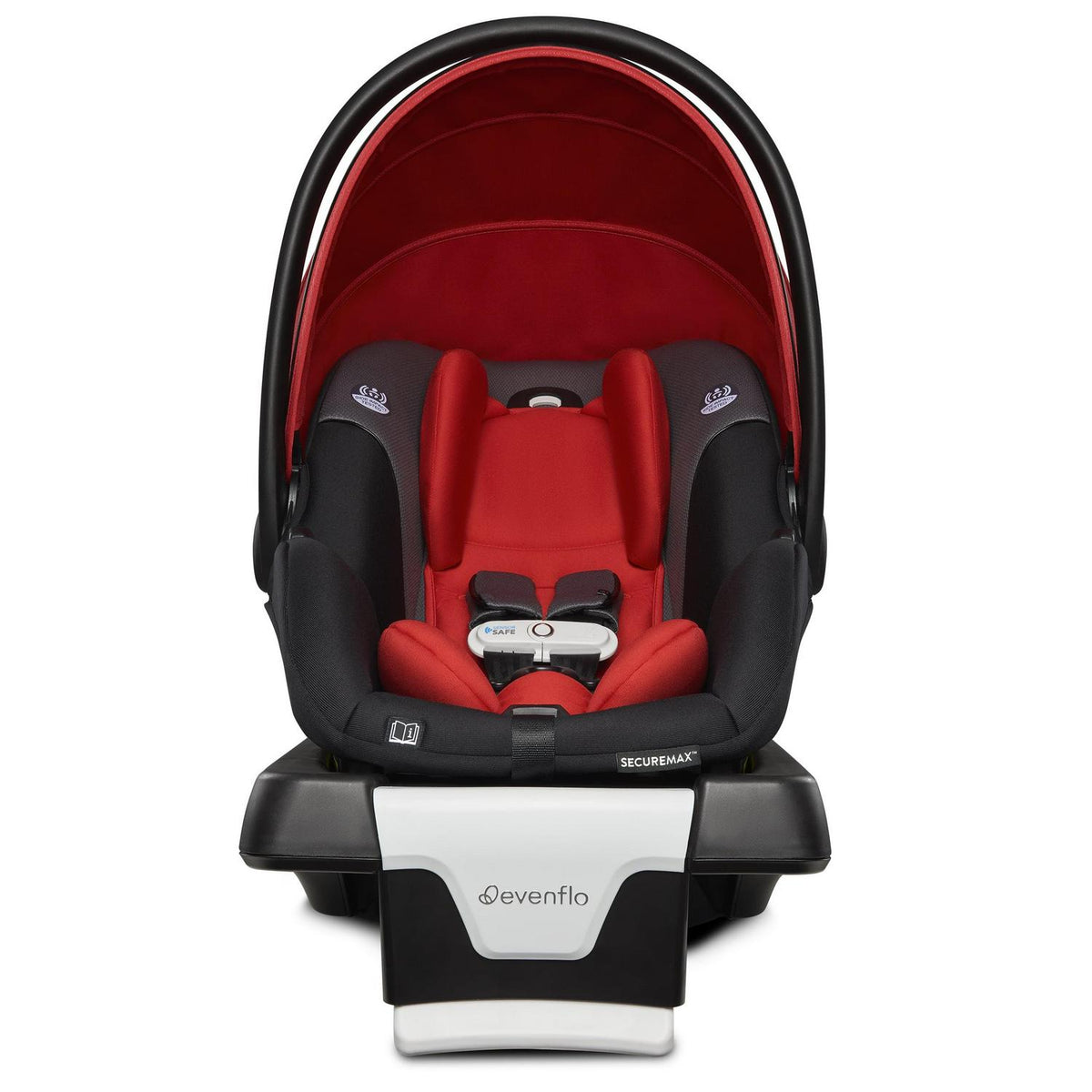 Evenflo Gold Sensorsafe Securemax 35 lb Infant Car Seat. Garnet Red