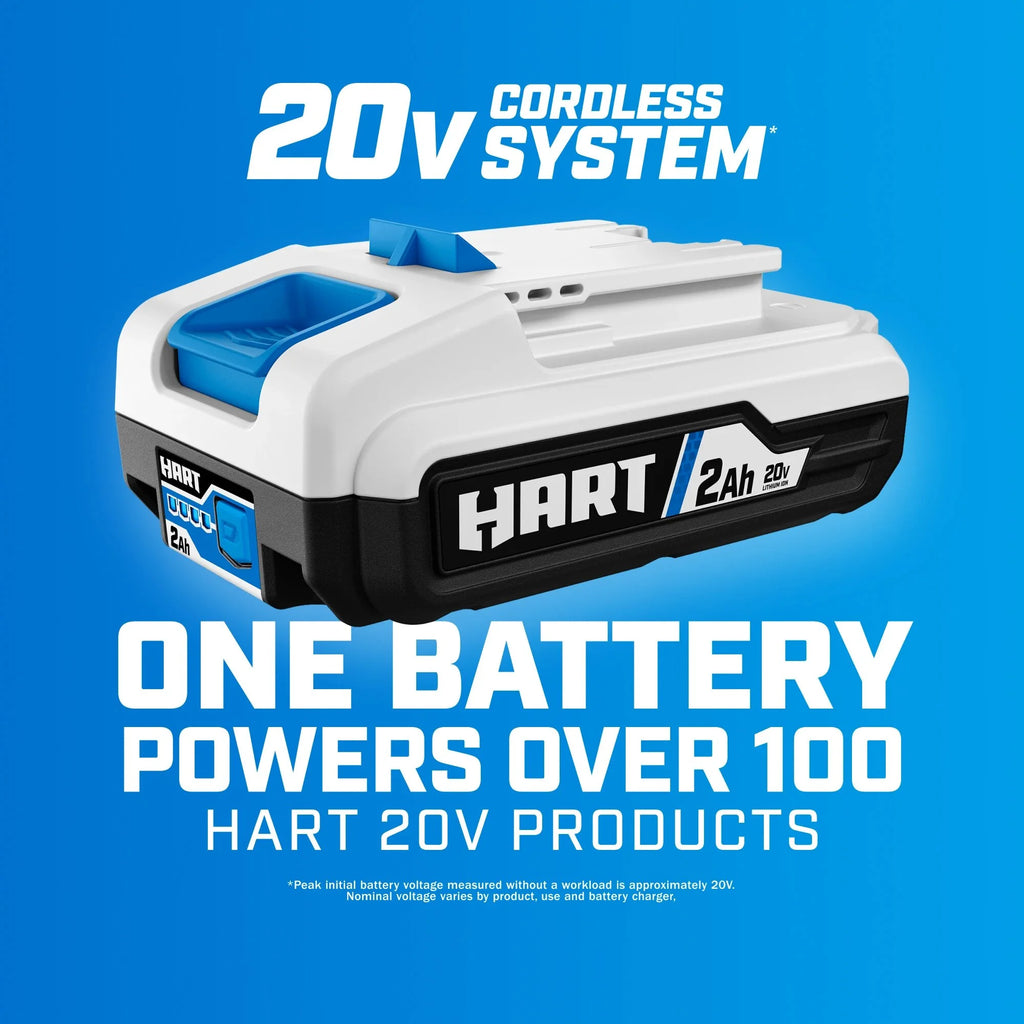 HART 20 - Volt Cordless 1/4" Hex Chuck Impact Driver Kit, (2) 1.5ah Lithium - Ion Batteries, Gen 2