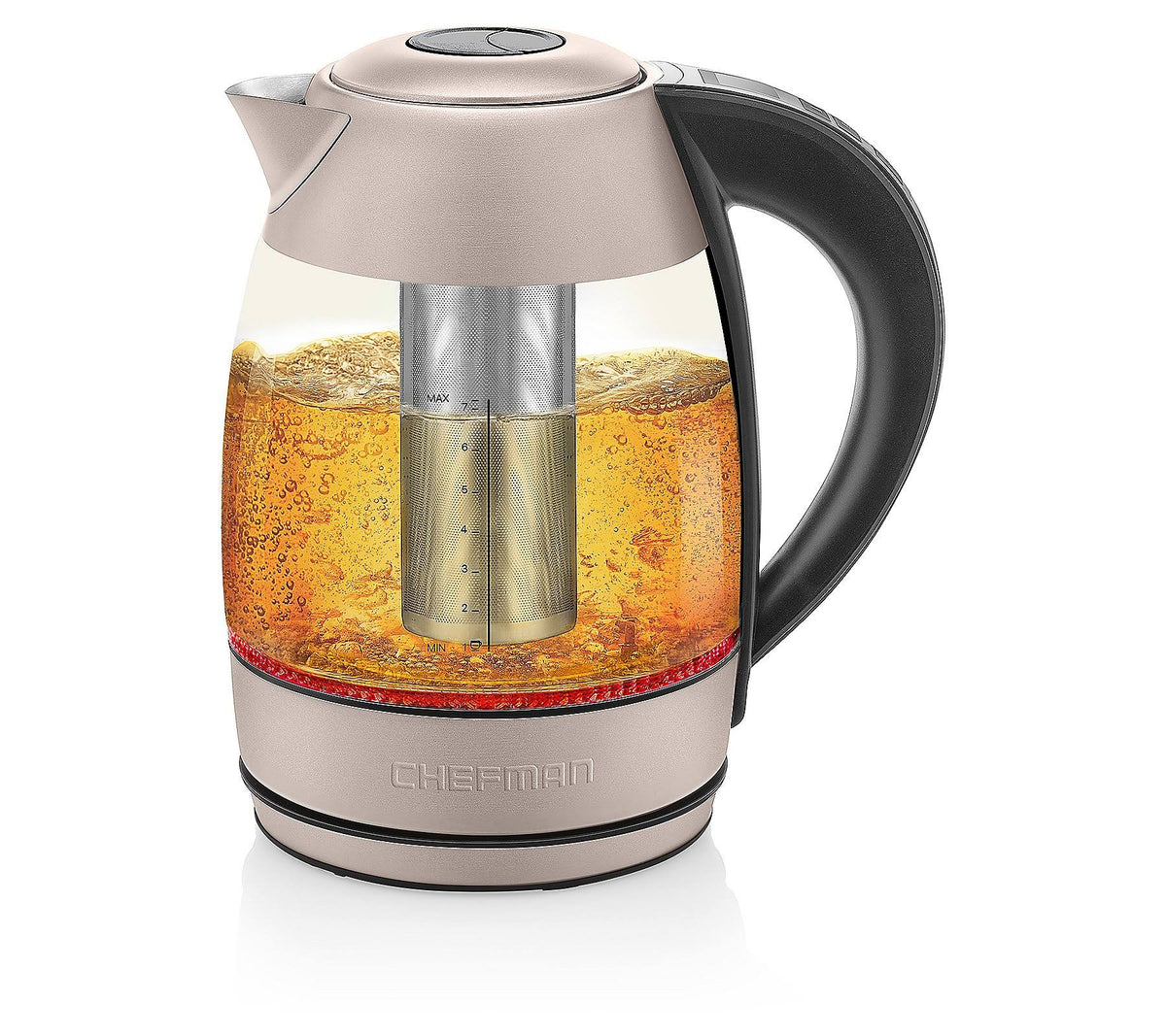 Chefman Migration 1.8-Liter Digital Glass Electric Kettle Rose