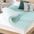 Mellow 4 inch Cooling Gel Egg Crate Memory Foam Mattress Topper, Queen