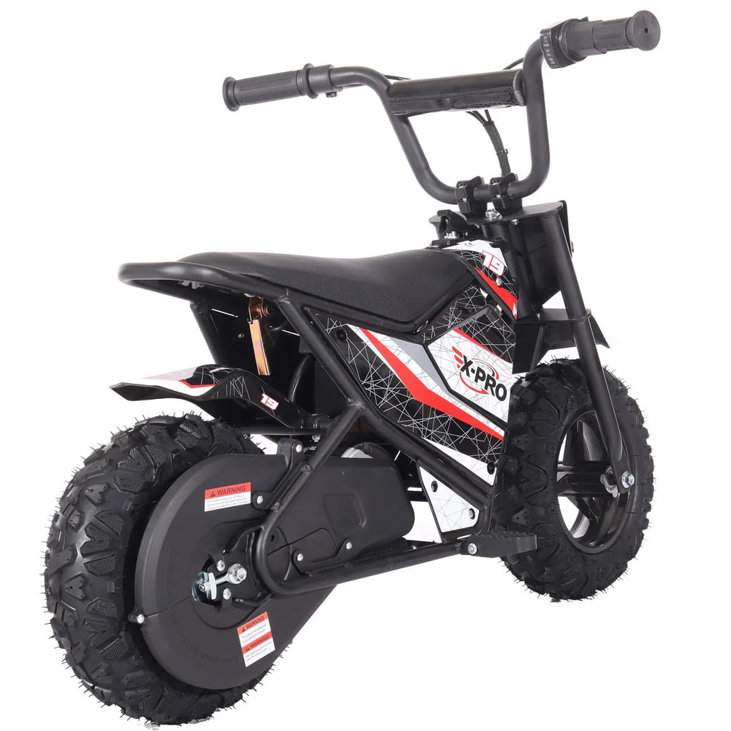 X - Pro XP250E 250W 24V Electric Dirt Bike with Chain Drive! 6.5" Wheels! Rear Disc Brakes!