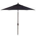 Outdoor Bronze 9' Push Button Tilt Umbrella - Navy