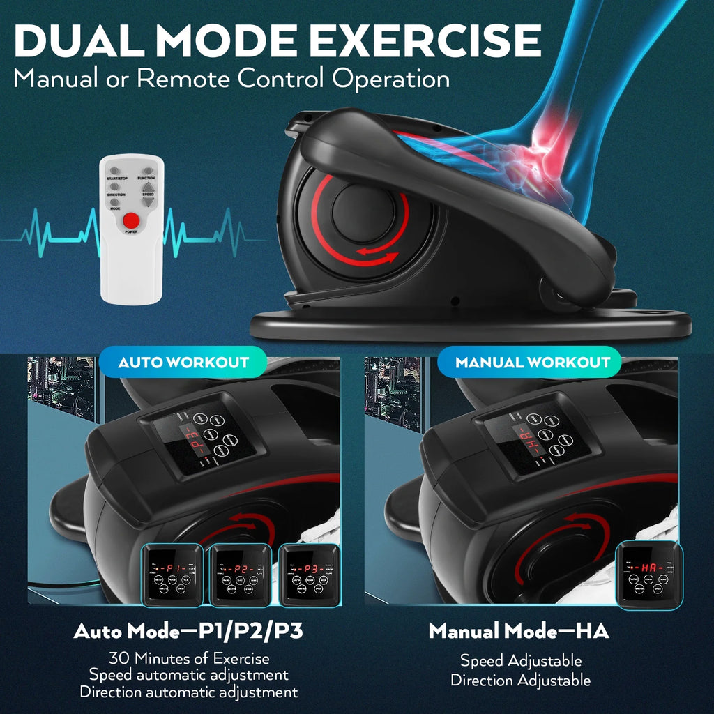 Elliptical Machine, Under Desk Elliptical with Remote Control, Quiet Home Ellipse Exerciser for Seniors