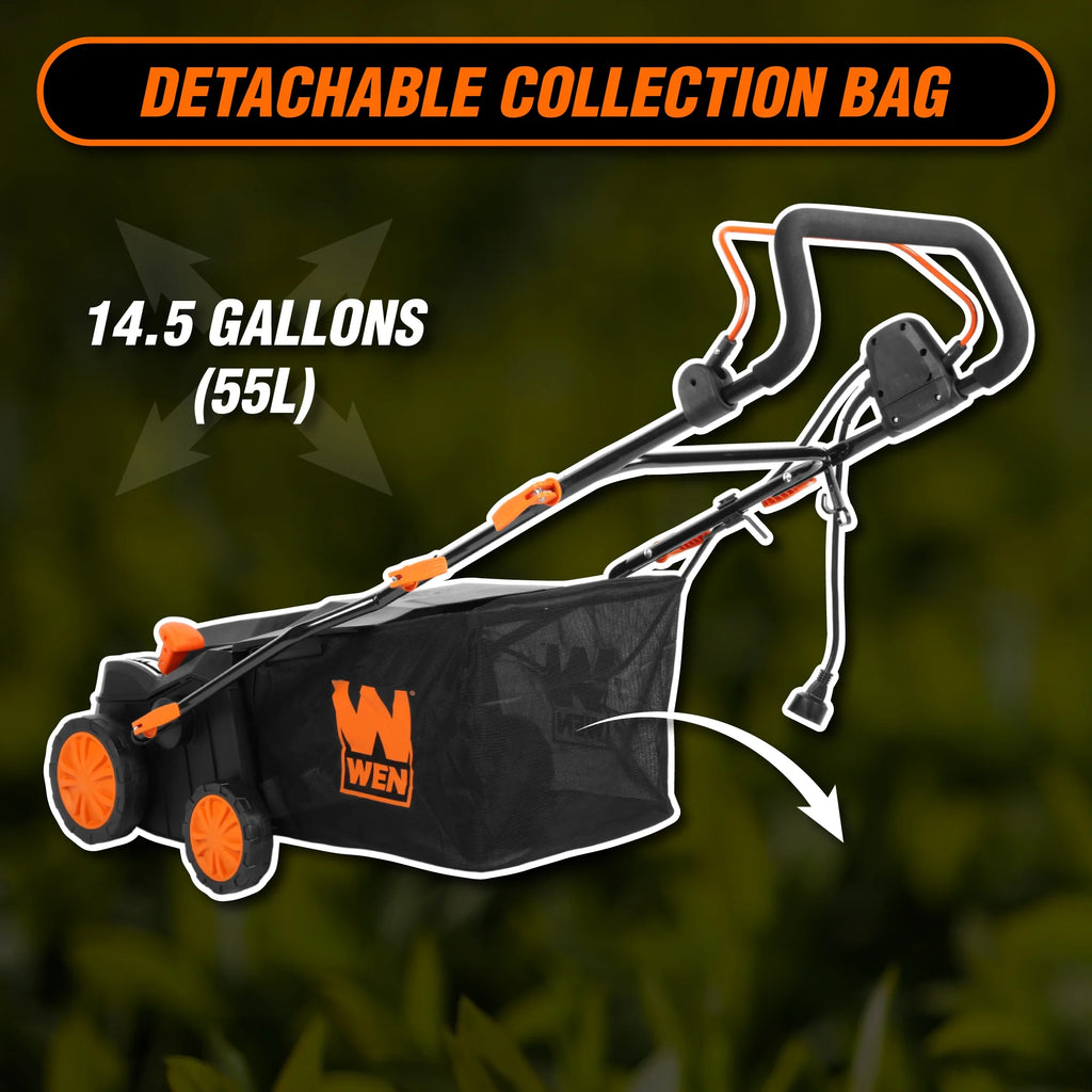 WEN 2 in 1 16 15 Amp Corded Electric Self Propelled Walk - Behind Dethatcher and Scarifier