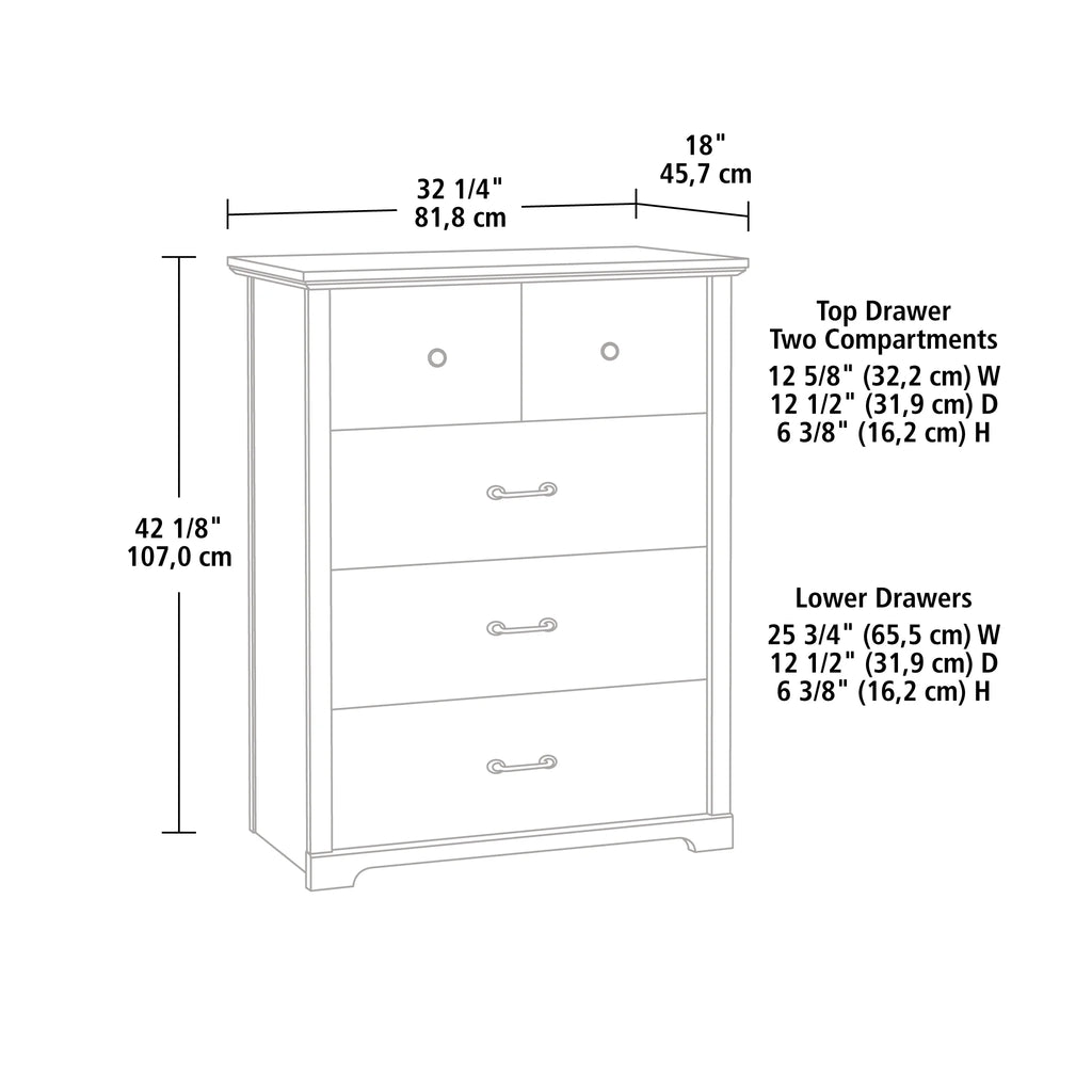 Mainstays Harrington 4 Drawer Dresser, Washed Oak Finish