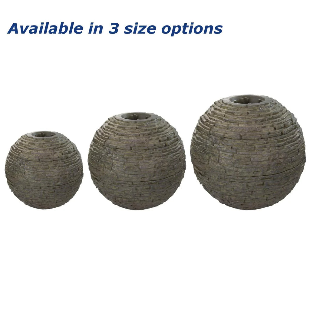 Aquascape 78288 Fiber - Resin Stacked Slate Sphere Fountain, Multicolor