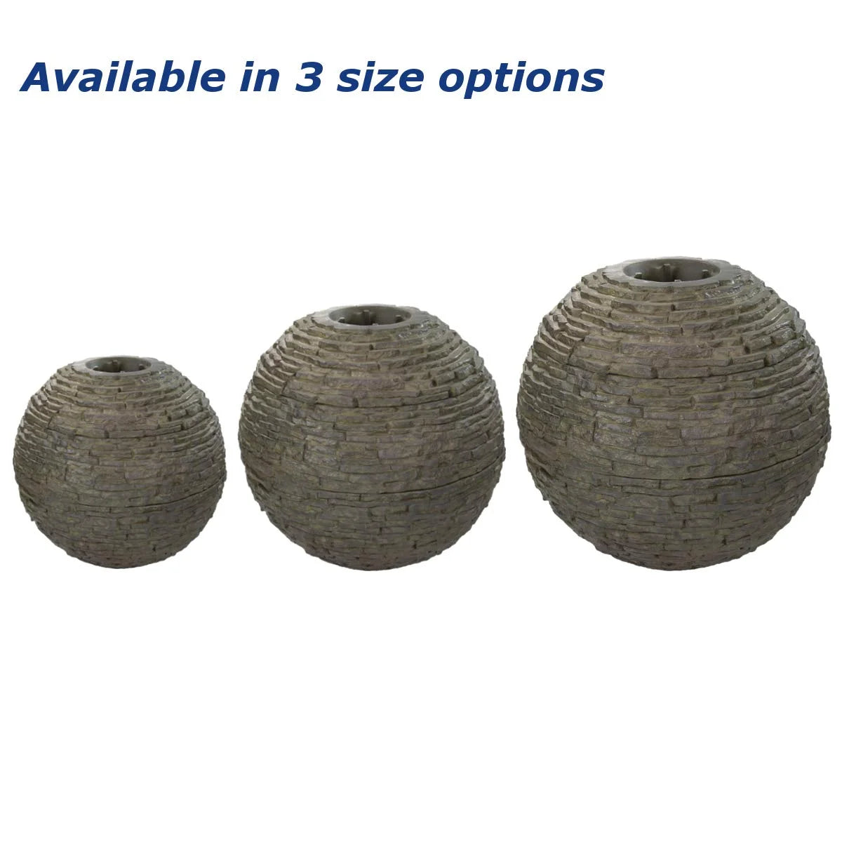 Aquascape 78288 Fiber - Resin Stacked Slate Sphere Fountain, Multicolor
