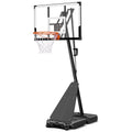 Seray Basketball Hoop with 4.8 - 10 Feet Height Adjustable for Kids/Adults, Portable Basketball Goal with 44 in Backboard and 2 Wheels for Outdoor/Indoor Sports