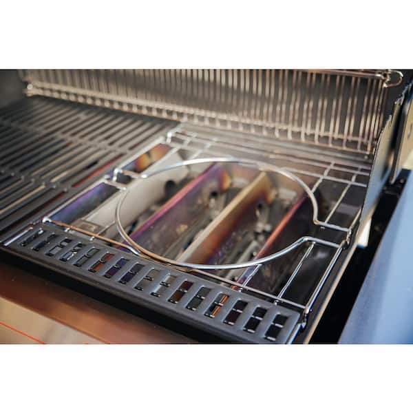 Genesis S-335 3-Burner Propane Gas Grill in Stainless Steel with Side Burner