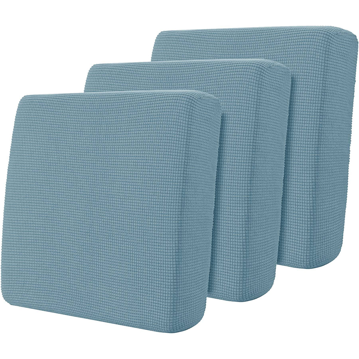 Hokway Stretch Couch Cushion Slipcovers Reversible Cushion Protector Slipcovers Sofa Cushion Protector Coversr(3,Smoky Blue)