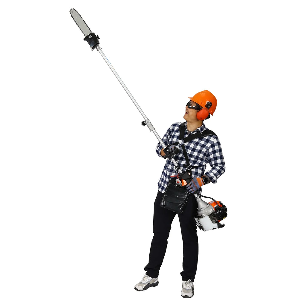 Legahome 4 in 1 String Trimmer, Gas Powered Weed Eater Multi - Functional Trimming Tool for Lawn Care, 33CC 2 - Cycle Grass Trimmer with Gas Pole Saw, Hedge Trimmer, Grass Trimmer, Brush Cutter, Orange