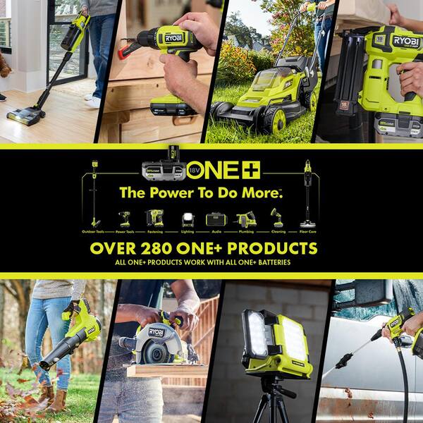 ONE+ 18V Cordless 2 - Tool Combo Kit with High Pressure Inflator with Digital Gauge and Cordless LED Light (Tools Only)