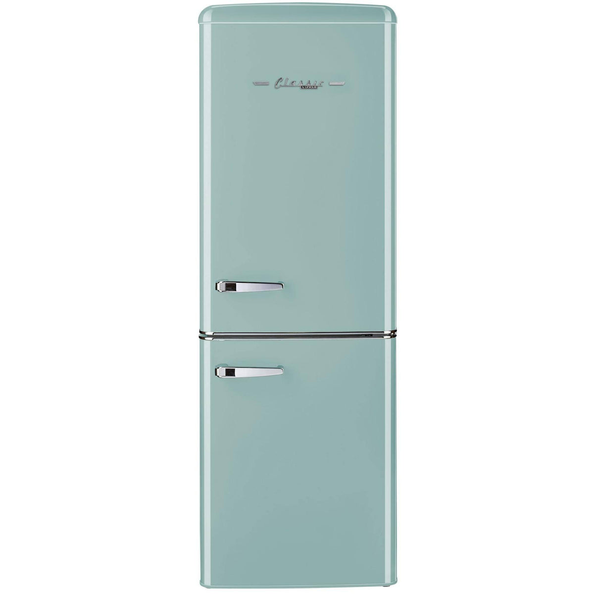 Unique Classic Retro 21.6 in. 7 Cu. ft. Retro Bottom Freezer Refrigerator in Ocean Mist Turquoise, Energy Star