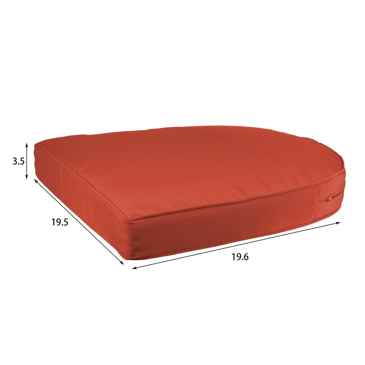 Jeco Outdoor Patio 19-inch Chair Cushion, Red