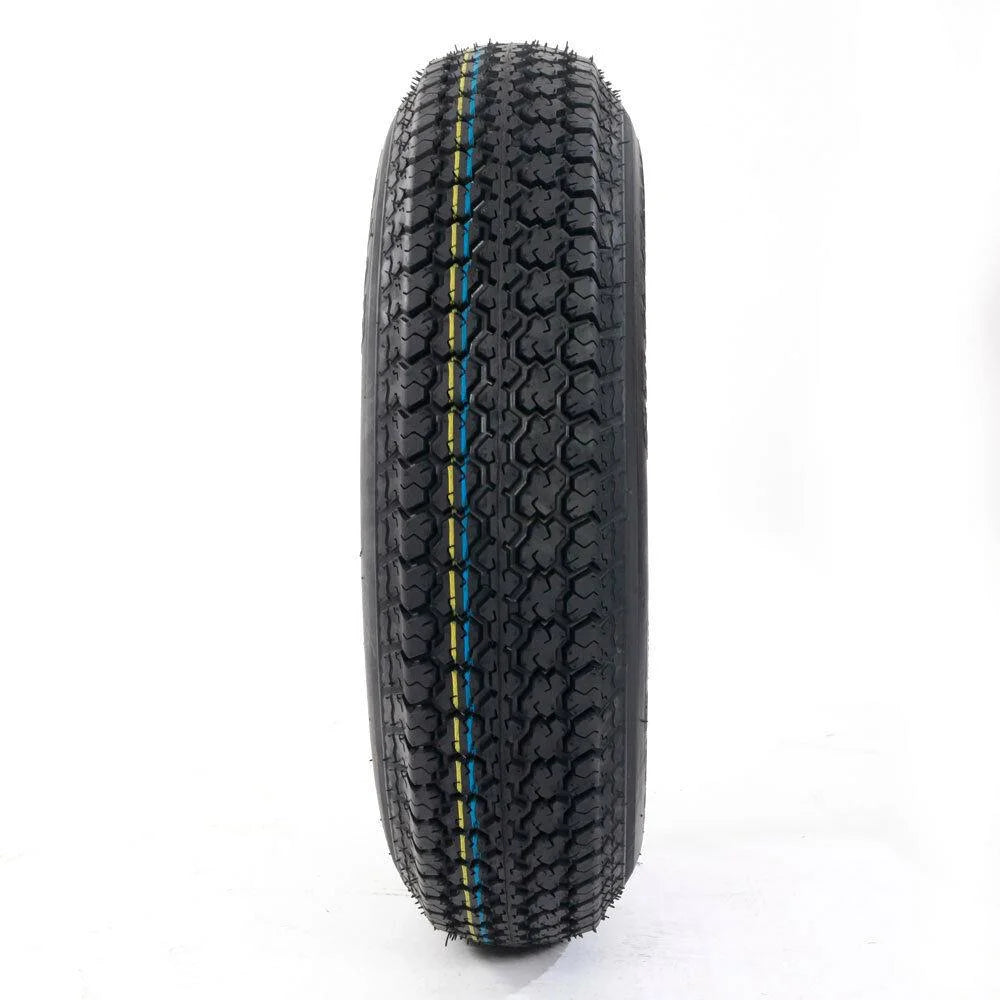 Ktaxon 2PCS Trailer Tires on Rims ST175 - 80D - 13 ST175/80D - 13 6PR H188 5 Lug/4.5" Hole Bolt White Spoke Wheel Tubeless