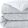 Lands' End Pureloft Printed Comforter or Sham, Dark Grey, King