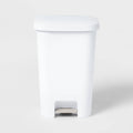 11.9GAL Step Trash Can White - Brightroom