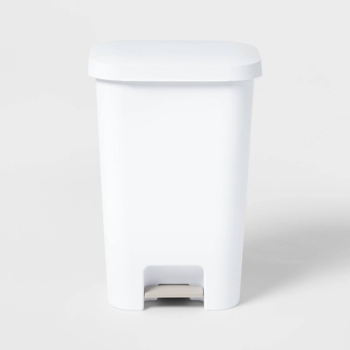 11.9GAL Step Trash Can White - Brightroom