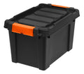 Iris 22 Qt. Heavy Duty Plastic Storage Box in Black