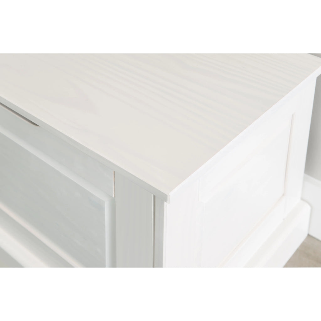 Linon Nook Bench Collection L - Shaped Wood Farmhouse Breakfast Bench with Hidden Storage, White