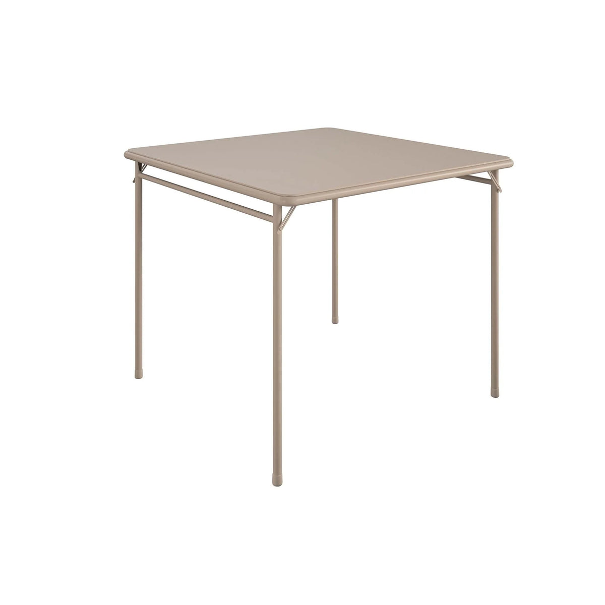COSCO 5 - Piece Folding Dining Set with Card Table and 4 Fabric Padded Chairs, Tan