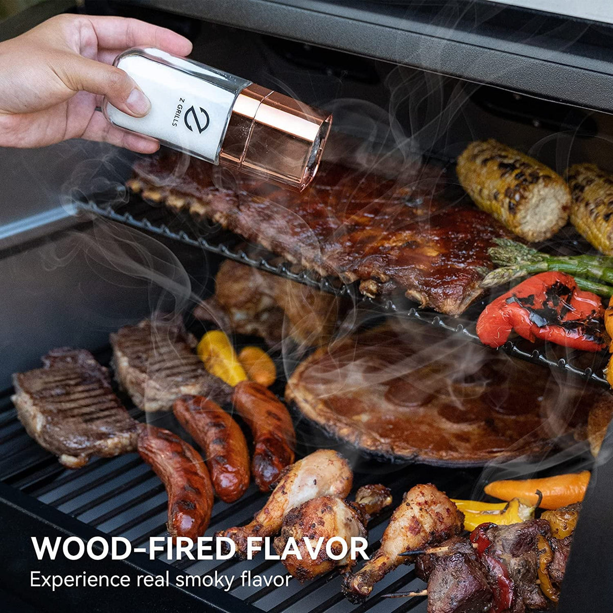 ZPG-550A2E 590 sq. in. Wood Pellet Grill and Smoker 8-in-1 BBQ Stainless Steel
