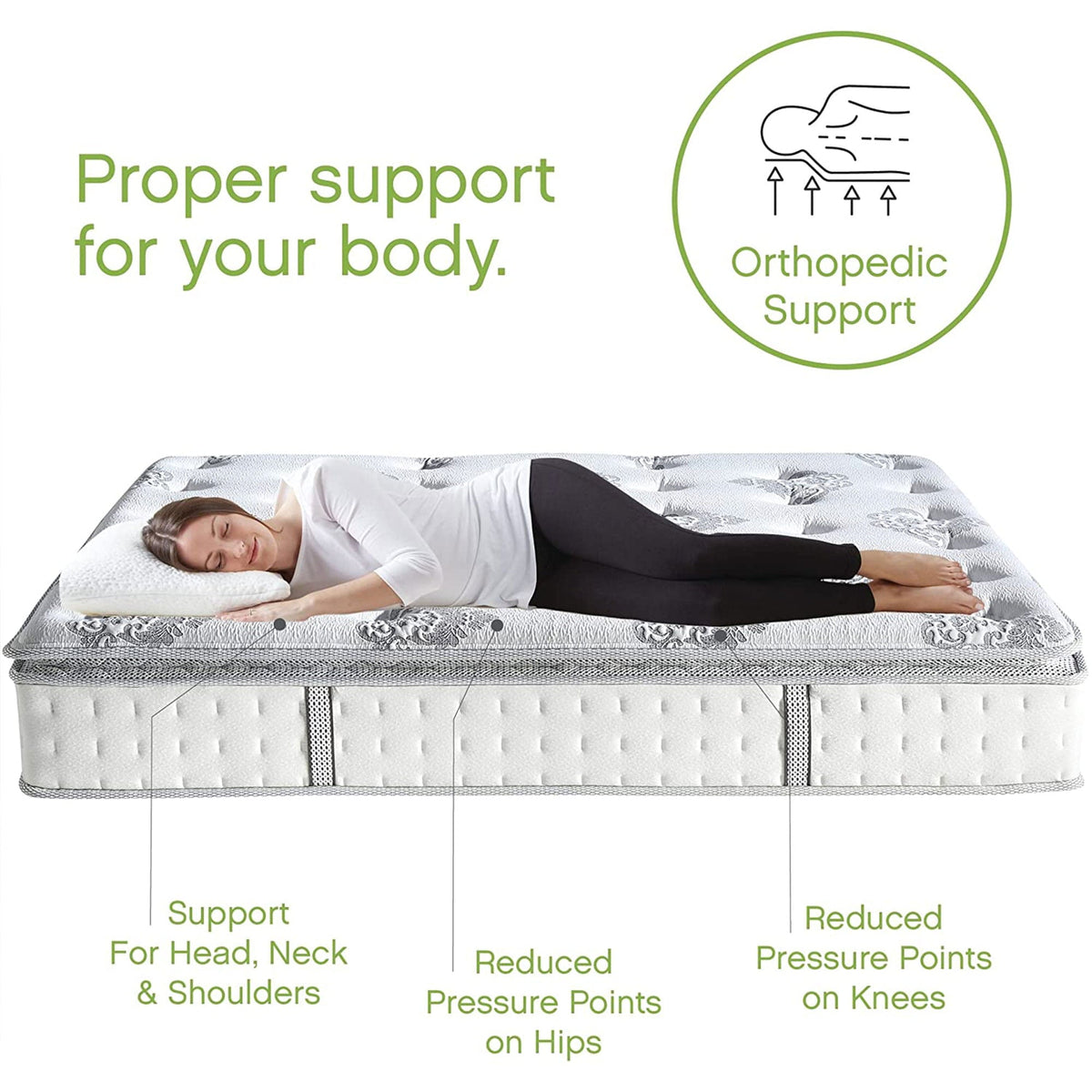 12 inch Hybrid Cool Gel Memory Foam and Innerspring Mattress