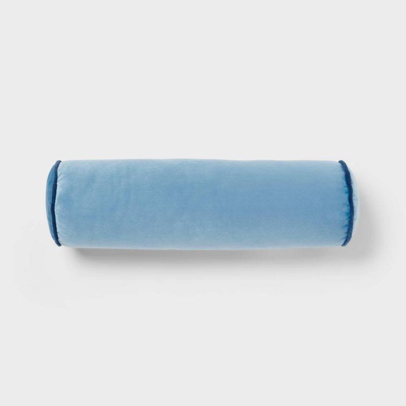 Round Bolster Kids' Pillow Blue - Pillowfort