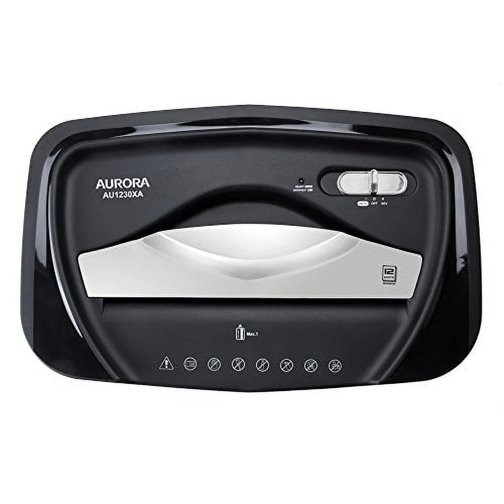 Aurora GB AU1230XA 12 - Sheet Anti - Jam Crosscut Paper and Credit Card Shredder with 5.2 - Gallon Wastebasket