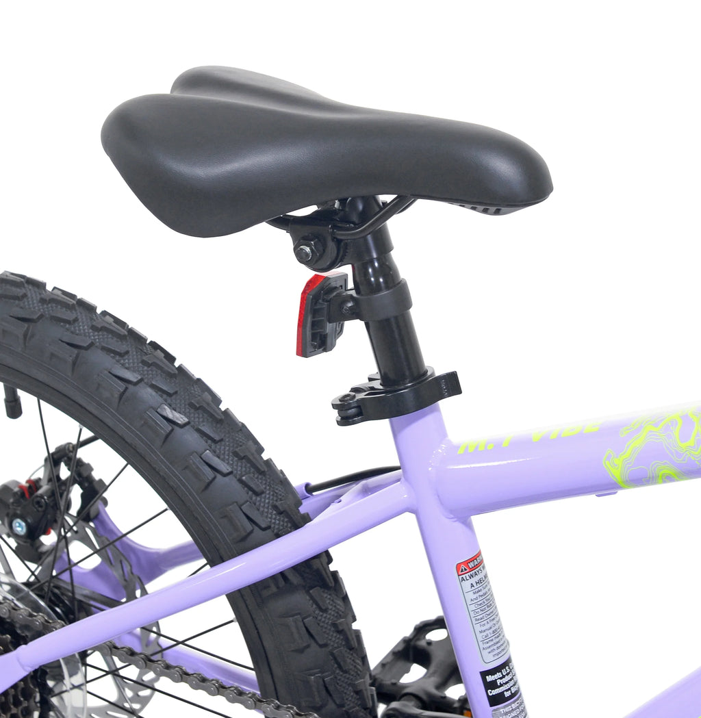 20" Ozark Trail Vibe Mountain Bicycle, 7 Speed, Fits Rider 3'11" - 4'4", Purple, Teen, Unisex