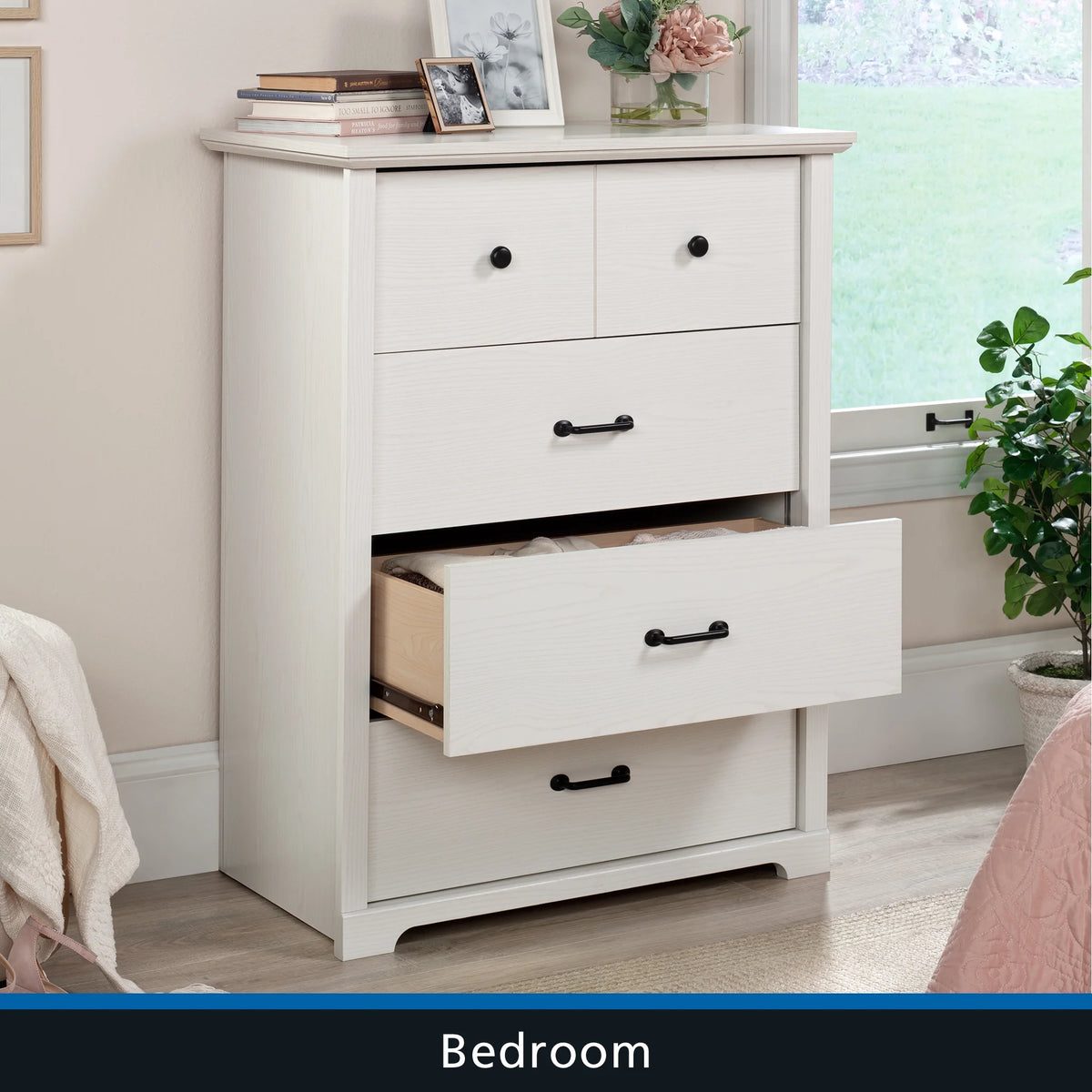 Mainstays Harrington 4 Drawer Dresser, Washed Oak Finish