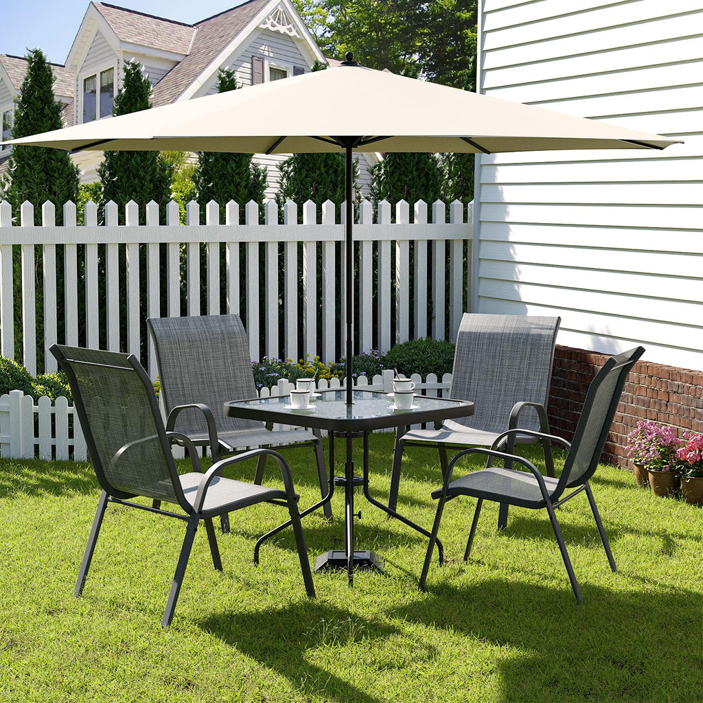 Amopatio Outdoor Dining Set of 5. Patio Table and Chairs Set
