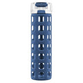 Ello Syndicate BPA-Free Glass Water Bottle with Flip Lid, Bold Blue, 20 oz.
