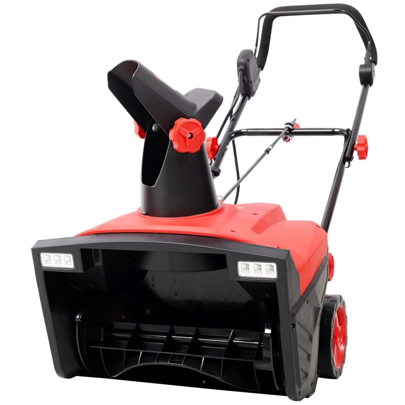 20 in Corded Electric Snow Thrower with LED, 120V/60HZ, 15 Amp Motor, 30FT Throwing Distance