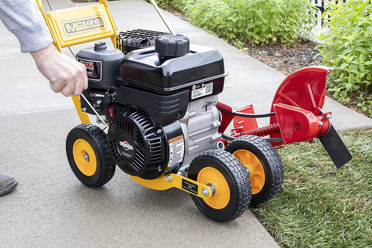 101-5.5GT-7Gas Powered Lawn Edger. 5.50 Gross Torque/3.5 HP B&S Engine 7 Wheels