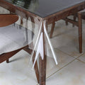 Walrus Clear Vinyl Tablecloth Protector Waterproof/Oil-Proof Plastic Rectangle Transparent Sheet Table Cover 54x84 inch