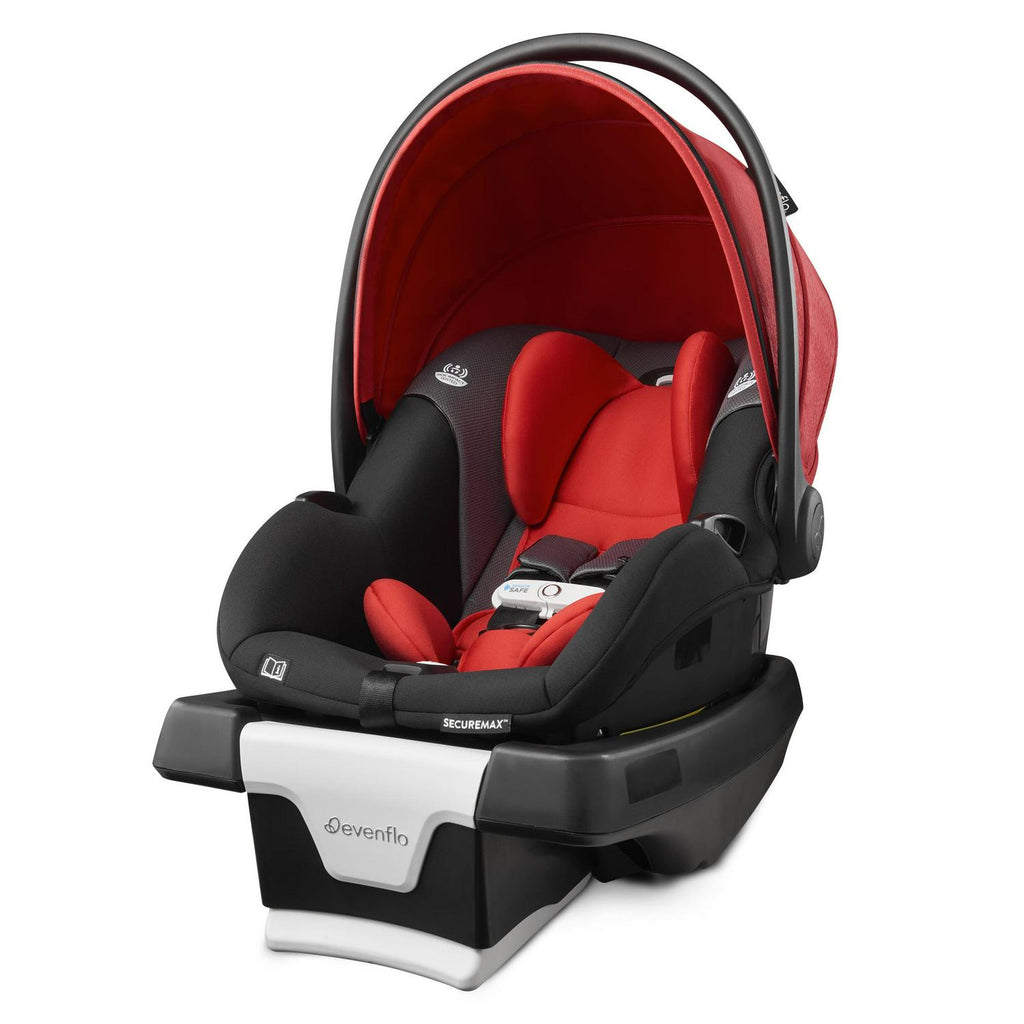 Evenflo Gold Sensorsafe Securemax 35 lb Infant Car Seat. Garnet Red