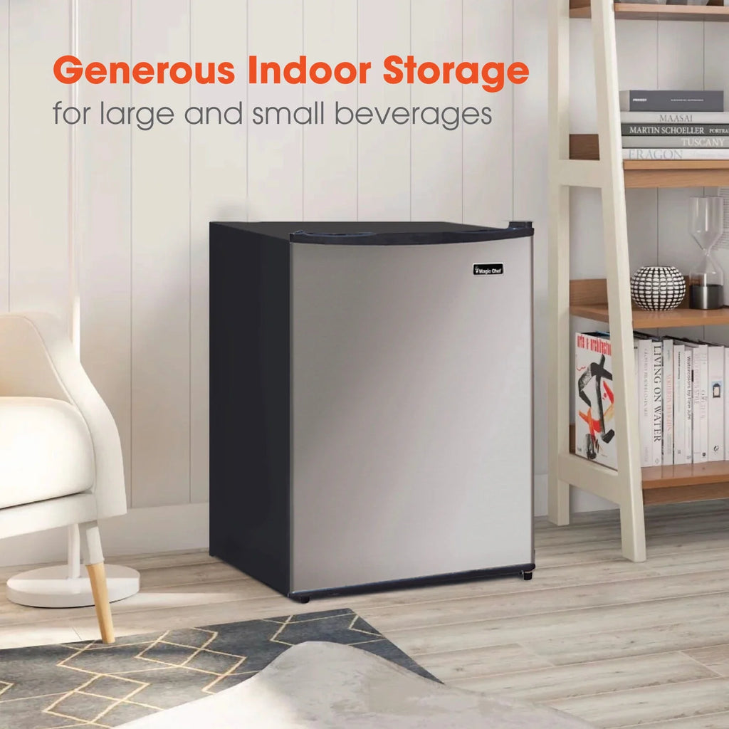 Magic Chef New 17.3 in Width 1.7 Cu. Ft. Compact Refrigerator with Single Door Color in Black