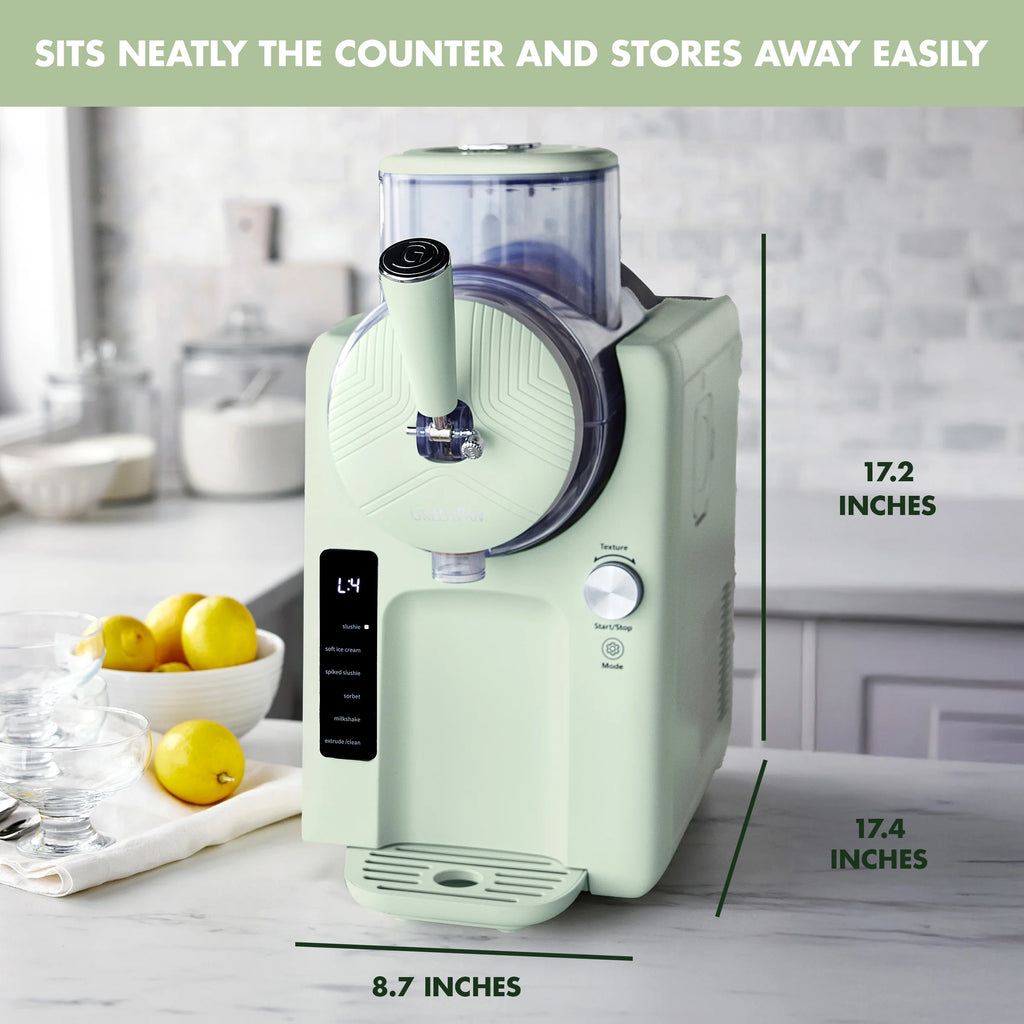 Greenpan Frost 6 Mode, Ice Cream, Frozen Drink, Slushie & Milk Shake Maker, No Freezer Needed, Easy Clean Parts, Gray